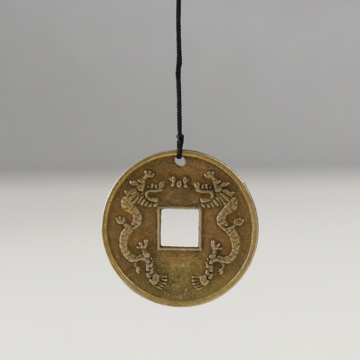 Музыка ветра металл, дерево "Привлечение богатства" 5 трубок 55х9х9 см