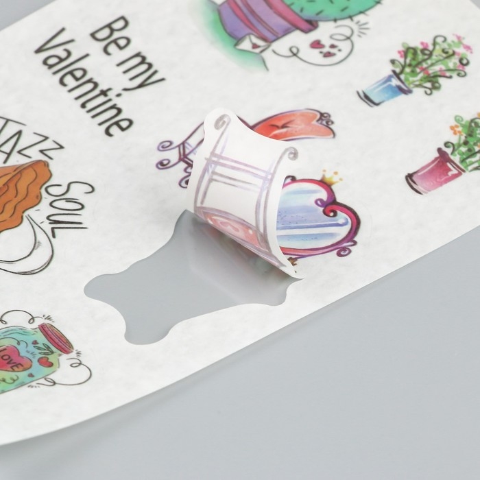 Наклейка бумага Наклейка бумага "Летний день" набор 6 листов 18,6х10 см