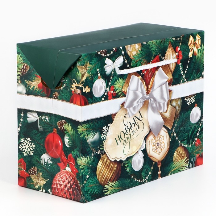 Пакет - коробка «Новогодний подарок», 23 х 18 х 11 см, Новый год