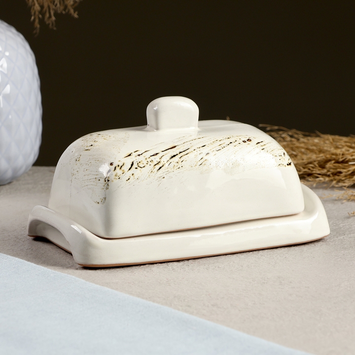 Масленка Масленка "Русская" 8х17х10см, шебби