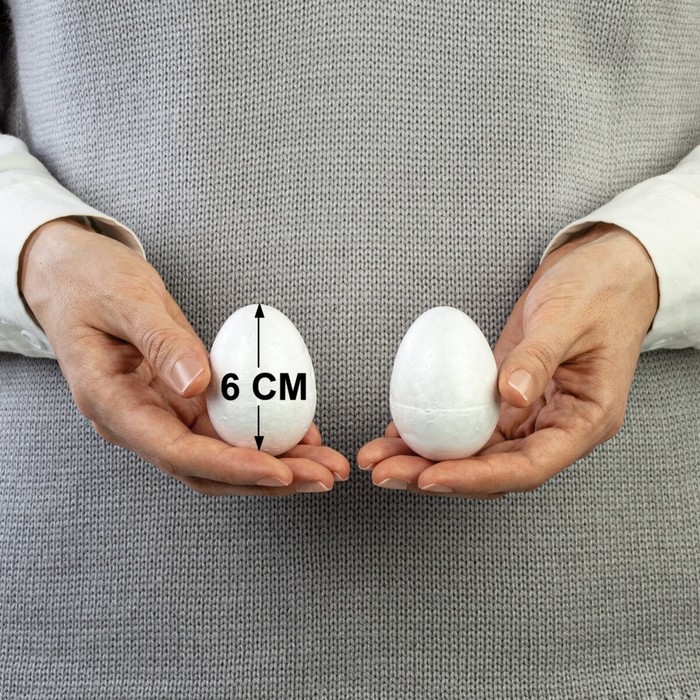 Пенопластовые заготовки для творчества Пенопластовые заготовки для творчества "Эллипсы" набор 4 шт 6 см (яйцо)