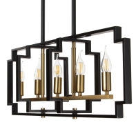 Люстра 2739/5 E14 40Вт черно-золотой 29,5х7,8х25-97 см BayerLux
