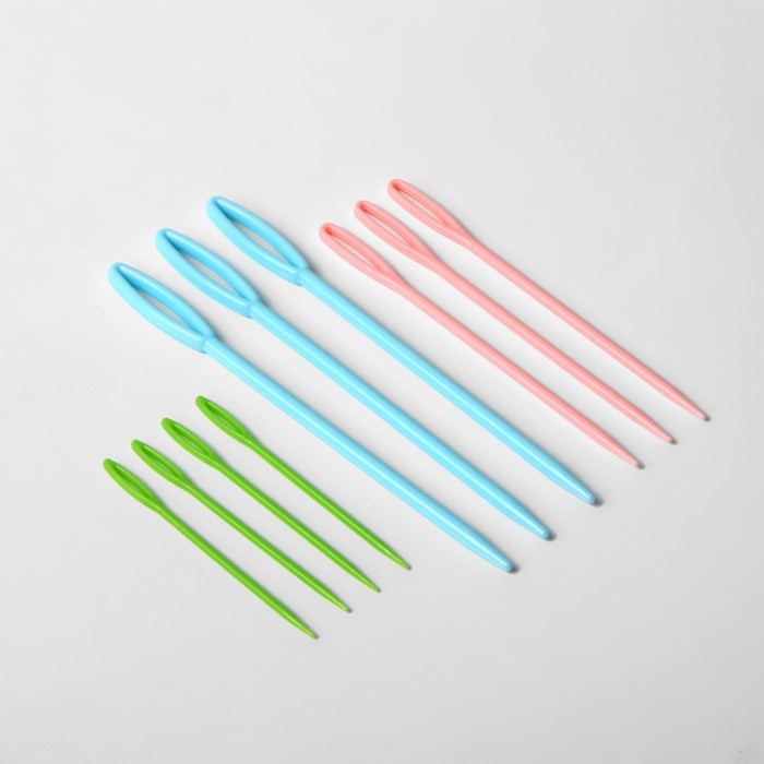 Набор для вязания, 35 предметов, в пенале, 20 × 10,5 × 4 см, цвет мятный Набор для вязания, 35 предметов, в пенале, 20 × 10,5 × 4 см, цвет мятный