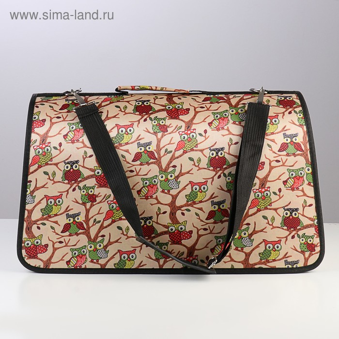 Сумка - переноска для животных  Сумка - переноска для животных "Совы", размер L, 53 х 21 х 29 см
