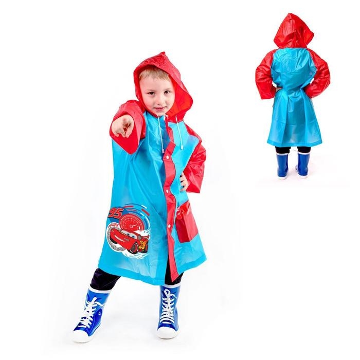 Дождевик детский, размер L, 110-120 см , Тачки Дождевик детский, размер L, 110-120 см , Тачки