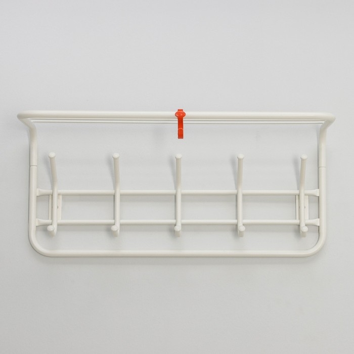 Вешалка настенная с полкой, 60×22×26,5 см, цвет белый Вешалка настенная с полкой, 60×22×26,5 см, цвет белый