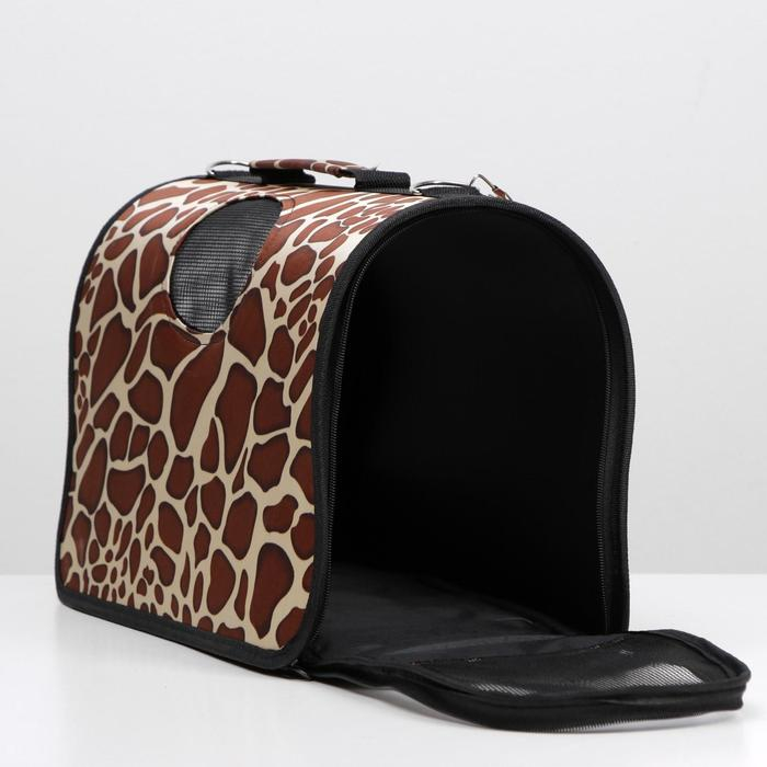 Сумка - переноска для животных  Сумка - переноска для животных "Жираф", размер M, 40 х 21 х 27 см