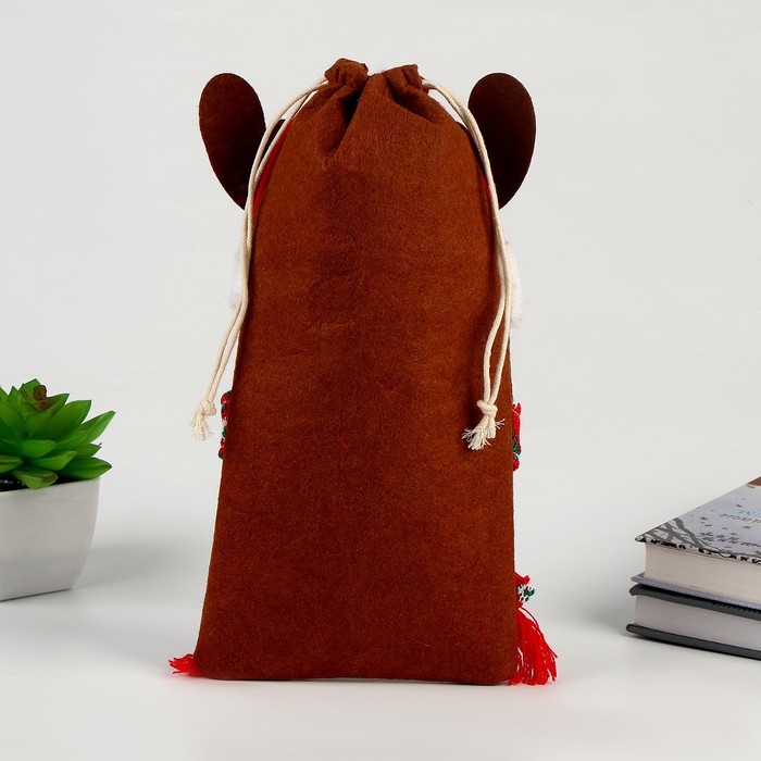 Новый год! Мешок для подарков «Олень с шарфиком» Новый год! Мешок для подарков «Олень с шарфиком»