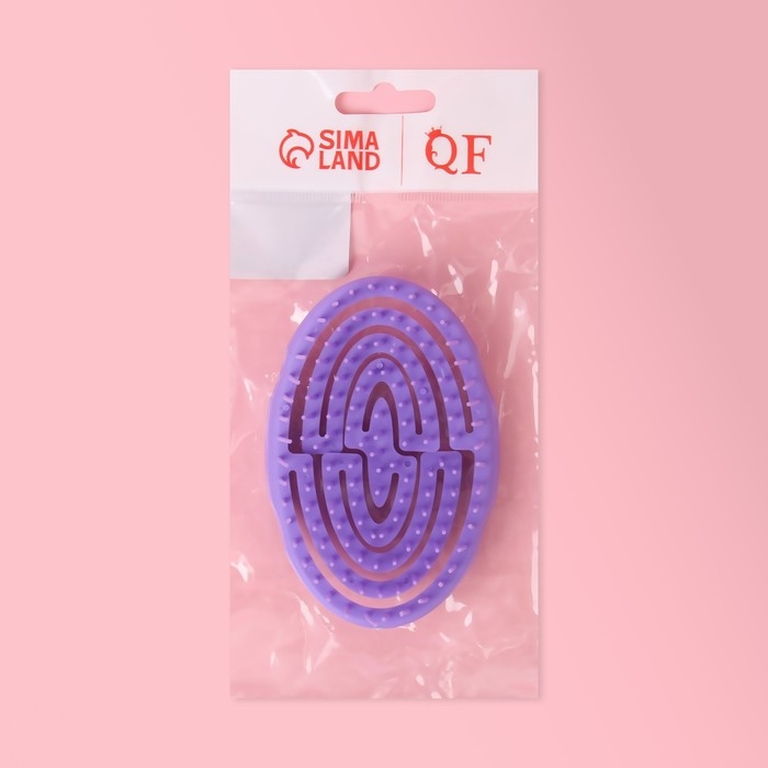 Расчёска массажная, овальная, 11 × 7,2 см, цвет МИКС Расчёска массажная, овальная, 11 × 7,2 см, цвет МИКС