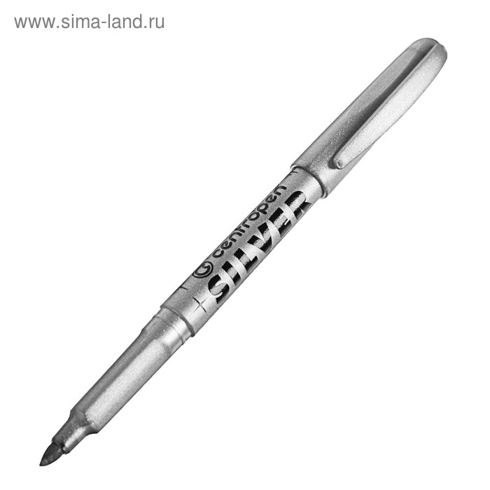 Маркер перманентный для декора 3.8 мм Centropen 2690, линия 1,5 - 3,0 мм, цвет серебристый Маркер перманентный для декора 3.8 мм Centropen 2690, линия 1,5 - 3,0 мм, цвет серебристый