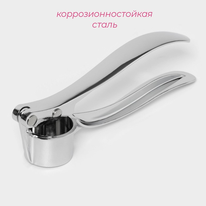 Пресс для чеснока Доляна «Эрнест», 15 см, цвет серебряный Пресс для чеснока Доляна «Эрнест», 15 см, цвет серебряный