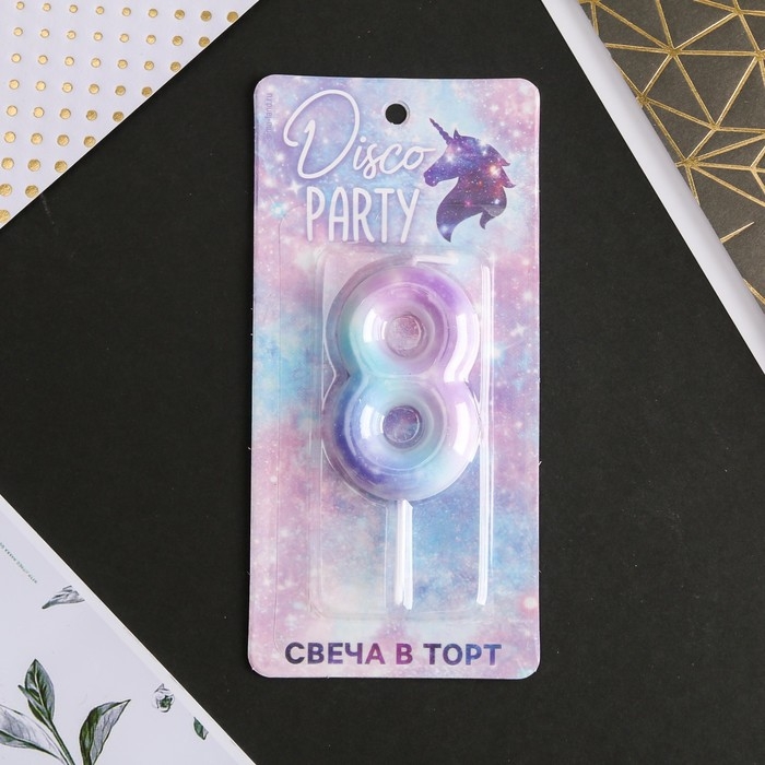 Свеча для торта, цифра «8», 5,5 х 8 см Свеча для торта, цифра «8», 5,5 х 8 см