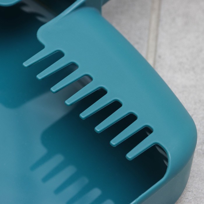 Щётка-смётка с совком с зубьями и кромкой «Янтарный нефрит»: совок 22×33×4 см, щётка 33×6,5×3,5 см