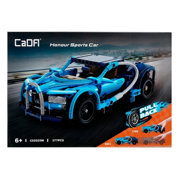 Конструктор инерционный «Спорткар», 377 деталей Конструктор инерционный «Спорткар», 377 деталей