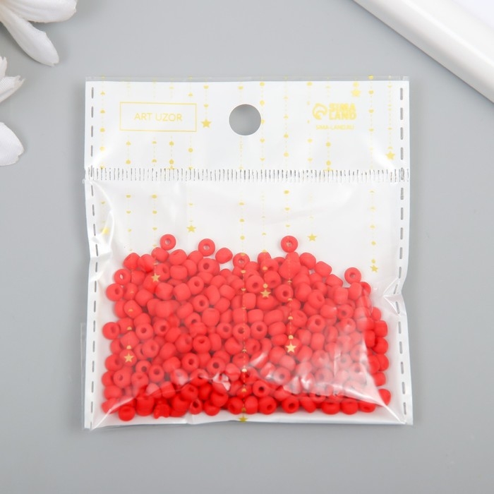 Бисер стекло 6/0  Бисер стекло 6/0 "Матовый. Красный каштан" 30 гр