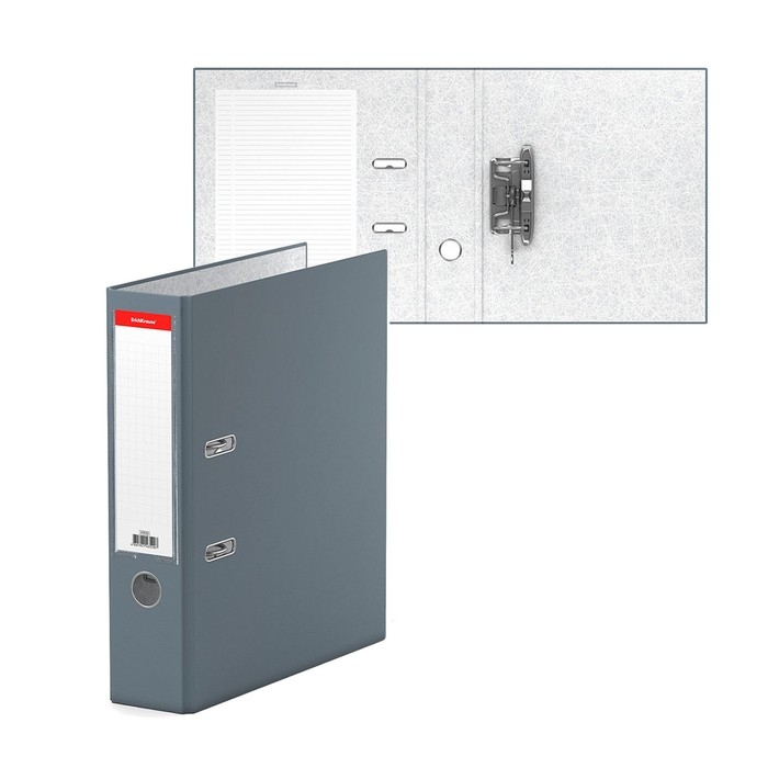 Папка-регистратор А4, 70 мм, Granite, собранная, серая, пластиковый карман, картон 1.75 мм, вместимость 450 листов Папка-регистратор А4, 70 мм, Granite, собранная, серая, пластиковый карман, картон 1.75 мм, вместимость 450 листов