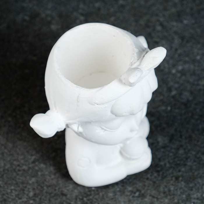 Кашпо - органайзер  Кашпо - органайзер "Спящая девочка" белая, 7,5х12,510,5см