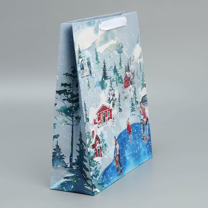 Пакет подарочный новогодний крафтовый вертикальный «Чудеса случаются», M 26 х 30 х 9 см, Новый год Пакет подарочный новогодний крафтовый вертикальный «Чудеса случаются», M 26 х 30 х 9 см, Новый год