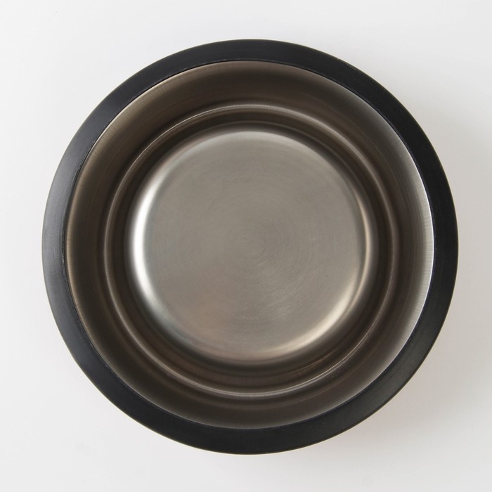 Миска металлическая для собаки с нескользящим основанием &laquo;Дай!&raquo;, 235 мл, 15х3.5 см