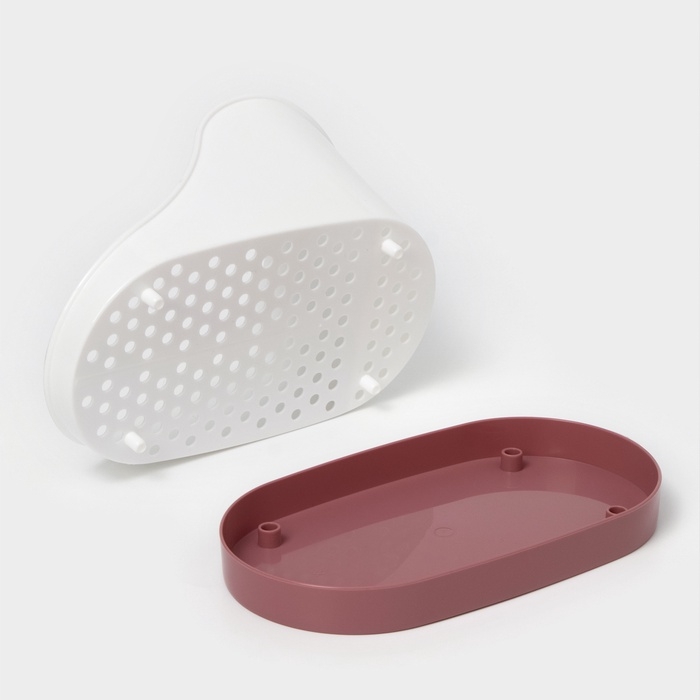 Подставка для моющих средств, пластик, цвет ягодный Подставка для моющих средств, пластик, цвет ягодный