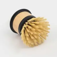 Щётка для посуды Доляна Meli, бамбуковая ручка, 7 см, чёрная