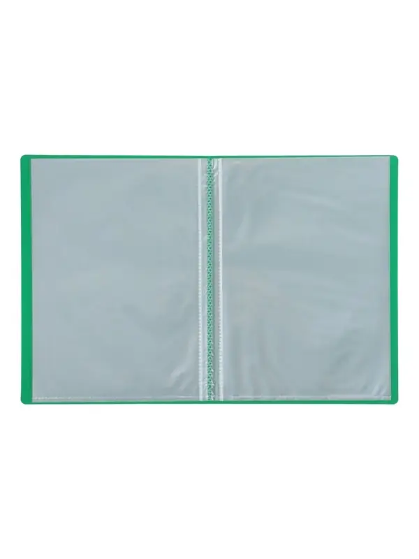 Папка с 20 вкладышами А5, 500 мкм, Calligrata, текстура &laquo;песок&raquo;, зеленая