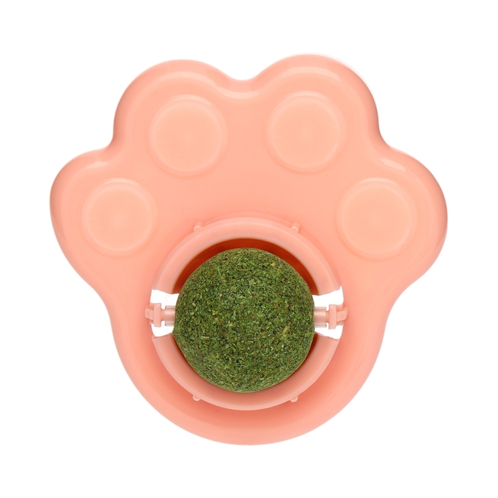 Игрушка для кошек с кошачьей мятой  Игрушка для кошек с кошачьей мятой "Лапа", 8,5 см, розовая