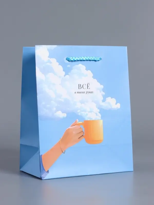 Пакет подарочный "Всё в твоих руках" ламинированный 18 х 22,3 х 10 см