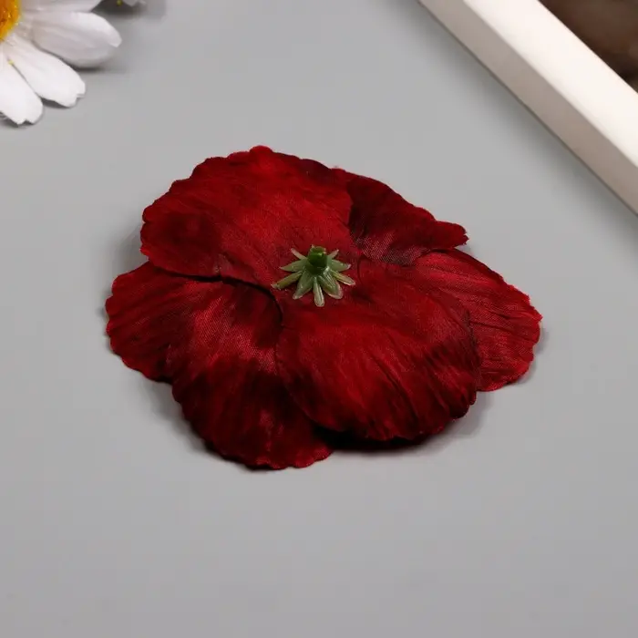 Бутон на ножке для декорирования &laquo;Рудбекия красная&raquo;, 6.5&times;6.5 см