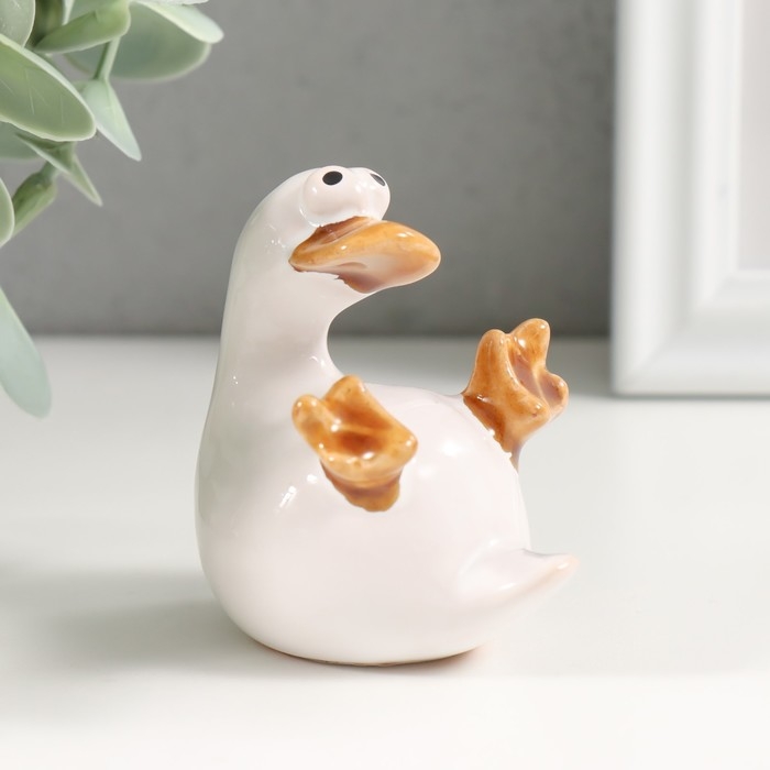 Сувенир керамика Сувенир керамика "Утёнок с лапками вверх" 4,9х5,9х6,5 см