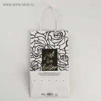 Пакет подарочный крафт, упаковка, «Just be better», 12 х 21 х 9 см