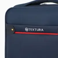 Чемодан на колёсах TEXTURA, с увеличением, кодовый замок, 36&times;25&times;58 см, 20", синий