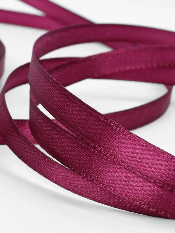 Лента атласная, 6 мм, 23±1 м, баклажановая №252 Лента атласная, 6 мм, 23±1 м, баклажановая №252