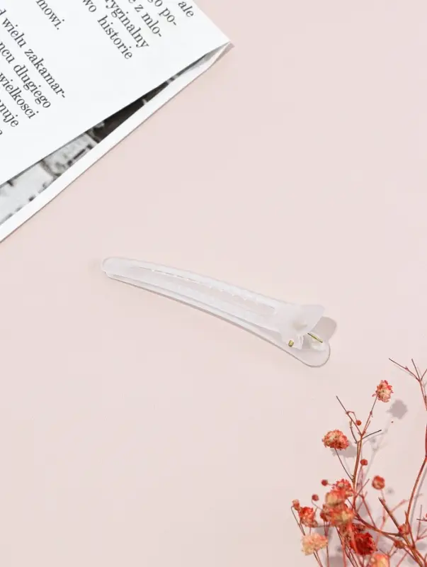 Зажим для волос &laquo;Классик матовый&raquo;, 7.5 см, белый