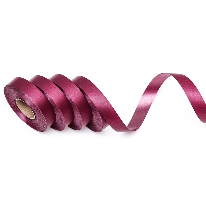 Лента полипропиленовая Лента полипропиленовая "Matte" для декора и подарков, бордовая, 2 см х 50 м