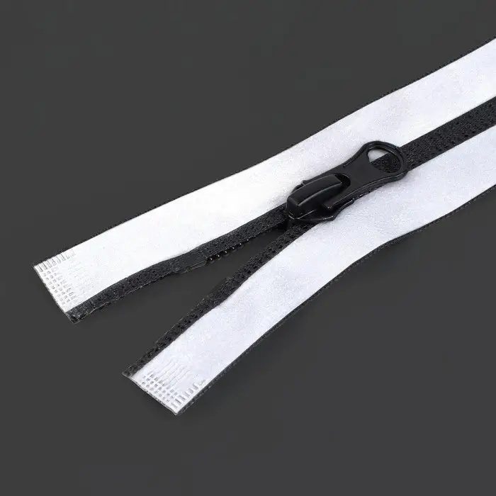 Молния «Спираль», №7, разъёмная, водонепроницаемая, светоотражающая, замок автомат, 100 см, серая