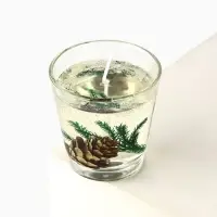 Свеча новогодняя гелевая &laquo;Еловый лес&raquo;, с декором внутри, 5&times;6 см