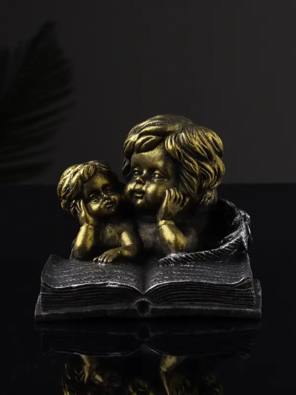 Фигурка полистоун &laquo;Ангелы с книгой&raquo;, 9.5&times;11&times;9.7 см