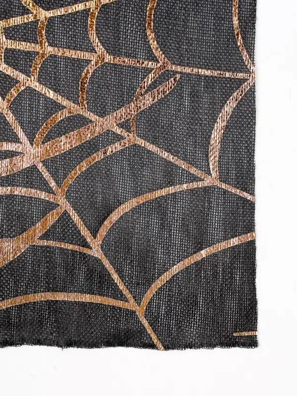 Скатерть на хеллоуин «Золотая паутина», 200 х 140