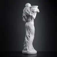 Фигура - подставка &laquo;Восточная красавица&raquo; белая, 30&times;27&times;90 см