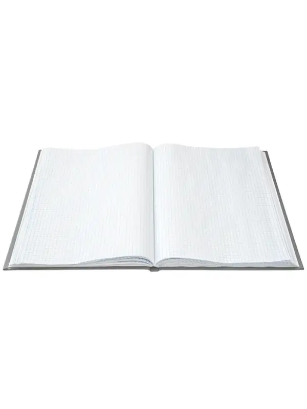 Книга учета А4, 128 листов, клетка, 200&times;290 мм, бумвинил, синий, блок офсетный