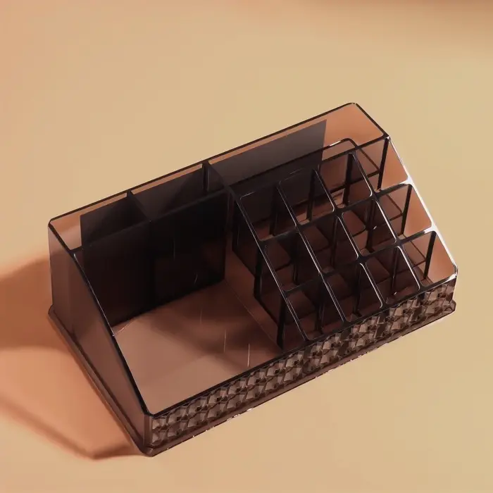 Органайзер для хранения косметики, 16 секций, 12.5&times;21.5&times;8 см, чёрный