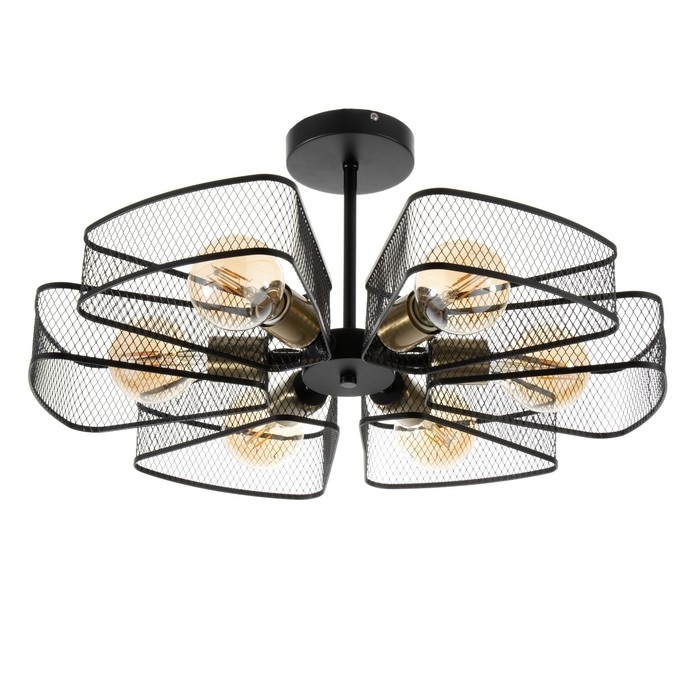 Люстра Люстра "Агава" 6хЕ27 40Вт черный 56х56х23см BayerLux