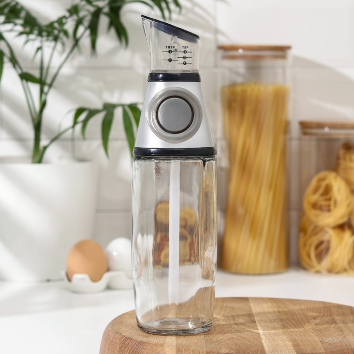 Ёмкость для масла и уксуса с дозатором Magistro, 500 мл, цвет чёрный Ёмкость для масла и уксуса с дозатором Magistro, 500 мл, цвет чёрный