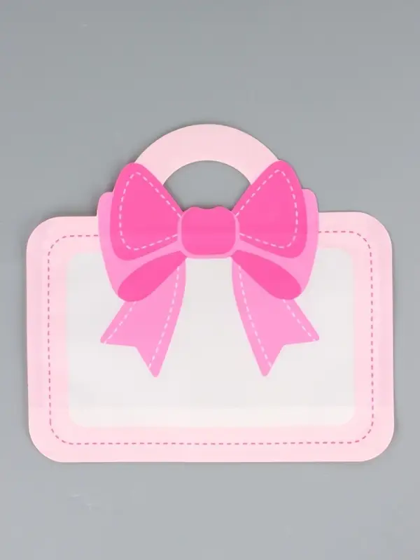 Пакет подарочный, с zip-lock застежкой &laquo;Сумка с бантом&raquo;, розовый, 24&times;28 см