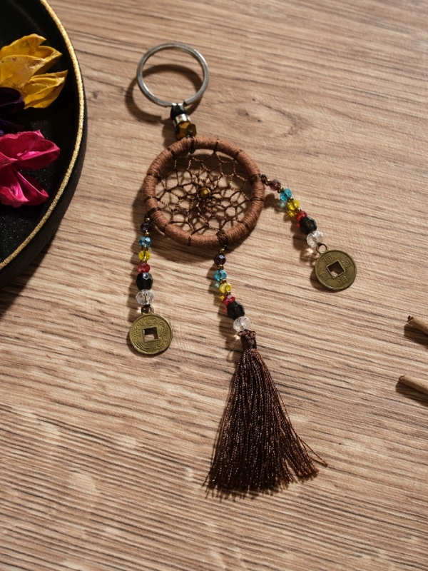 Брелок Брелок "Ловец снов" 4х15 см. коричневый