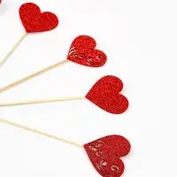 Шпажки для канапе «Сердечки ажур», 6 шт Шпажки для канапе «Сердечки ажур», 6 шт