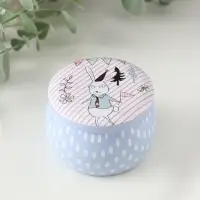 Шкатулка металл круглая "Нарисованные кролики" 7х7х5 см Шкатулка металл круглая "Нарисованные кролики" 7х7х5 см