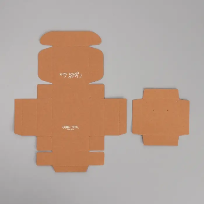 Коробка подарочная под бижутерию крафтовая, упаковка, «With love», 7.5 х 7.5 х 3 см