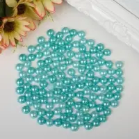 Набор для творчества диаметр 0,9 см "Жемчуг половинка бирюза"  вес - 19 грамм